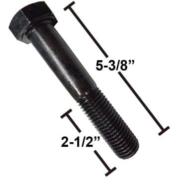Front Bolt - 1" x 5 3/8"