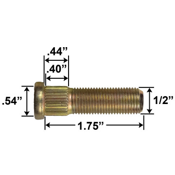 Trailer Wheel Stud - 1/2" 
