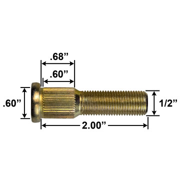 Trailer Wheel Stud - 1/2"
