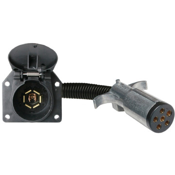 6-Way to 7-Way Adapter with Center Auxiliary Pin