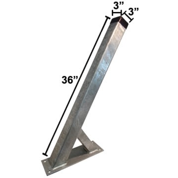 Boat Trailer Winch Post - Galvanized - Fits 3" Tongue