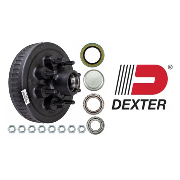 12" x 2" Brake Drum - 8 on 6 1/2" with 1 3/4" x 1 1/4" Bearings (25580 x 14125A) - 5/8" Studs