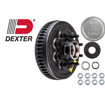 12" x 2" Nev-R-Lube Brake Drum - 8 on 6 1/2" with 50mm Bearing Cartridge (31-071-03) - 5/8" Studs