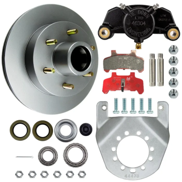 Dexter (Tie Down) 12" Integral Disc Brake Assembly - 6 on 5 1/2" - Galv-X Coated Rotors