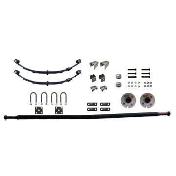 Axle Kit - 4 Bolt Hubs - For 51" to 57" Trailers - 2,000lb Capacity 