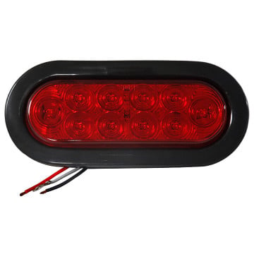 Buyers 6" Oval Tail Light - 10 LEDS with Grommet & Plug