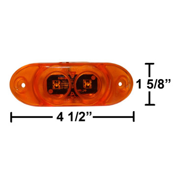 LED Marker Light - 2 LEDs - Amber 