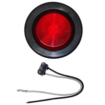 2.5" Red Marker Light w/ Grommet & Plug
