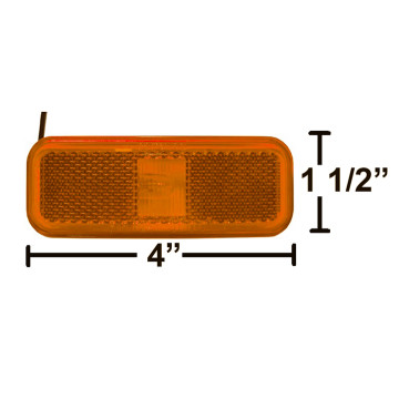 4" x 1 1/2" Marker Light - Amber