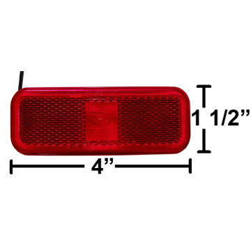 4" x 1 1/2" Marker Light - Red