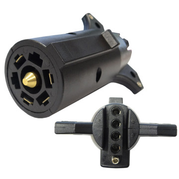 7-Way Flat to 5-Way Round Adapter with Backup Center Pin