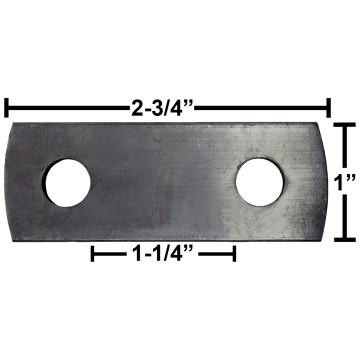 LoadRite U-Bolt Plate - 1" - Aluminum