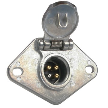 Pollak 4-Way Metal Trailer Connector - Car End (11-404)