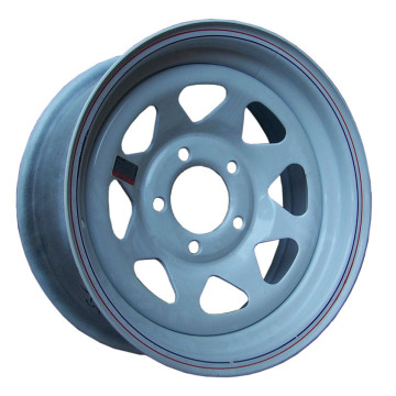 Trailer Rim - 14" x 5 1/2" - 5 on 4 1/2" Bolt Circle - White