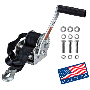 Dutton-Lainson 600lb Hand Winch with 15' Strap & Bolt Kit 