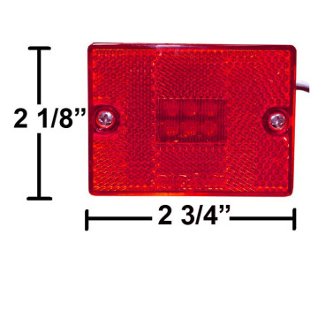 2 3/4" x 2 1/8" - Marker Light - 6 LEDs - Red