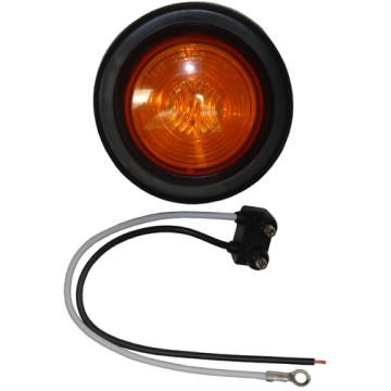 2" Round Marker Light - with Grommet & Plug - Amber