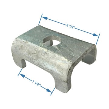 Axle Spring Seat (Galvanized) for 1 1/2" Square Axles