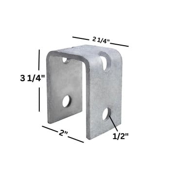Spring Hanger - Front - For 1 3/4" Spring - Galvanized