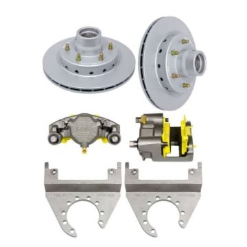 DeeMaxx 12" Integral Hub/Rotor Single Axle Disc Brake Kit - 6 on 5 1/2" - Maxx Coating