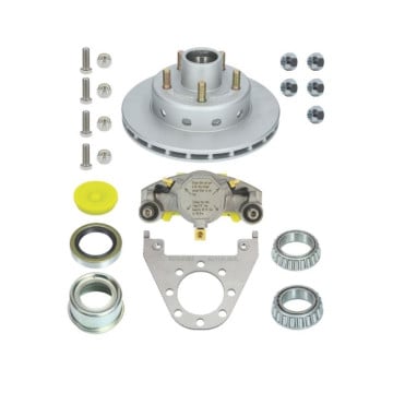 DeeMaxx 10" Integral Hub/Rotor Disc Brake Assembly - 5 on 4 1/2" - Maxx Coating