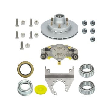 DeeMaxx 12" Integral Hub/Rotor Disc Brake Assembly - 6 on 5 1/2" - Maxx Coating