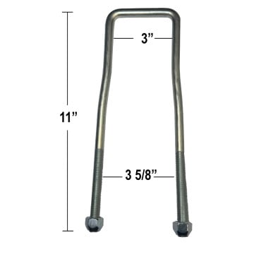 Spare Tire Carrier - With Lug Nuts - Fits 4 and 5 Lug Wheels - Zinc Plated