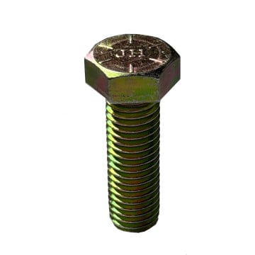 Bolt - Hex Head - 5/8"-11 (Coarse) x 2" Long - Yellow Zinc