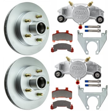 Kodiak 10" Integral Hub/Rotor Single Axle Disc Brake Kit - 5 on 4 1/2" - Dacromet Coated 