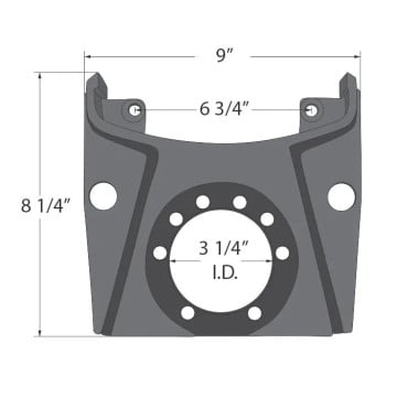 Kodiak Mounting Bracket for 13" Hub/Rotor & 13" Cap Over Rotors - E-Coated - 1/2" Studs
