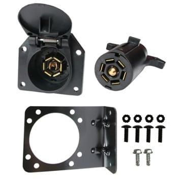 7-Way Plastic Trailer Connector Set with Bracket (12-709)