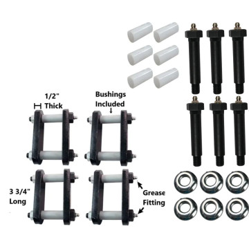  Trailer Shackle Kit - For 1 3/4" Wide Springs - For Tandem Axle Trailers - Heavy Duty With Wet Bolts