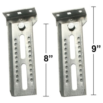 Tie Down 8" Bunk Brackets with Swivel - One Pair - Galvanized