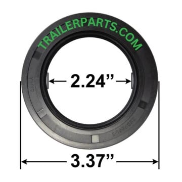 Triple Lip Grease Seal - 2.24" I.D. - 3.37" O.D. - 225255UC - Rubber Coated