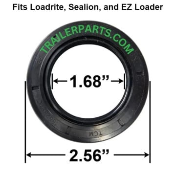 Trailer Grease Seal - Double Lip - 1.68" I.D. - 2.56" O.D. - Rubber Coated