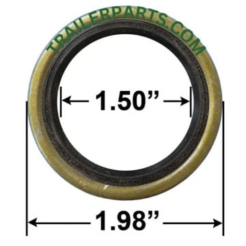 Double Lip Grease Seal - 1.50" I.D. - 1.98" O.D. - Markings: 15192
