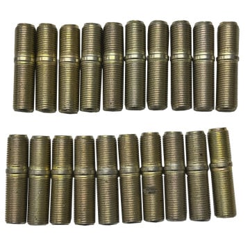 20 Count of Double Threaded Studs - 1/2" - 20 x 1/2" - 20 - 2" Overall Length 