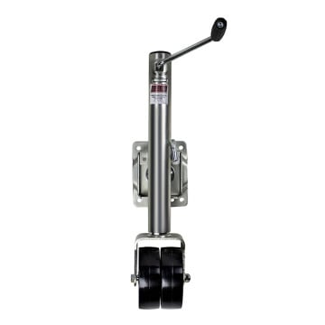 Trailer Jack - Dual 6" Wheels - Swivel - 1,500lb Capacity