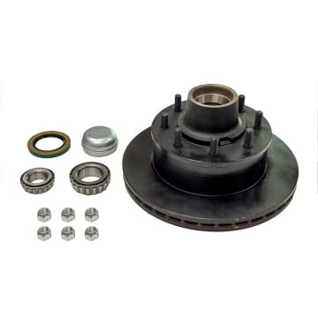 Dexter 12.75" Hub/Rotor - 8 Bolt (1/2" Studs) - Black Paint - 7,000lb Capacity 