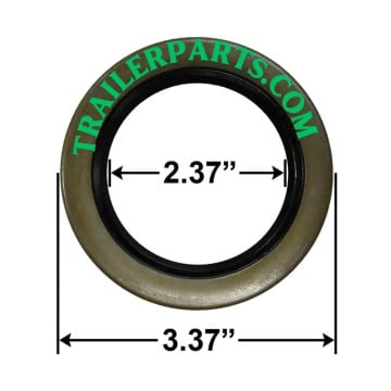 Double Lip Oil Seal -  2.37" I.D. - 3.37" O.D.