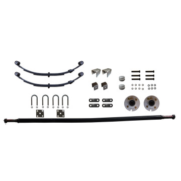 1,980 lb. Capacity Complete Axle Kit - 4-Bolt Hubs - Fits 48" Wide Trailer Frame