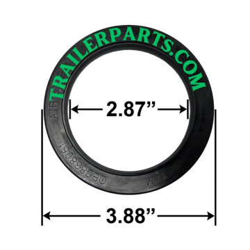 Double Lip Oil Seal - Rubber Coated - 2.87" I.D. - 3.88" O.D. - .51 Thick