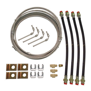 Trailer Brake Line Kit - For Tandem Axle with 20' Metal Line - For Disc Brakes