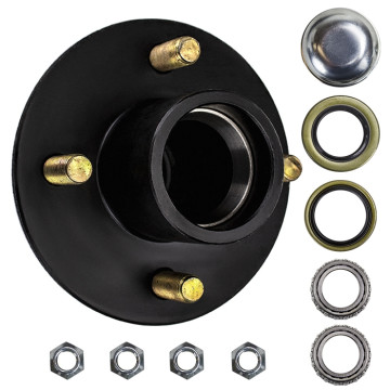 4 Bolt on 4" Trailer Hub with 1-1/16" Bearings (L44649)