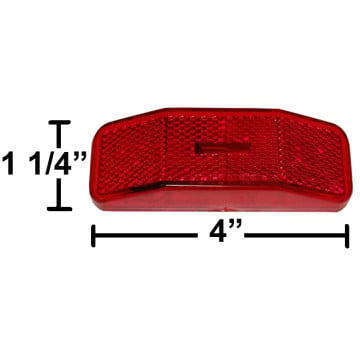 4" x 1 1/4" - Marker Light - Red