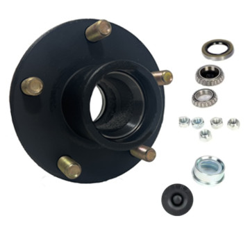 Trailer Hub - 5 on 4 1/2" Bolt Circle with 44643 Bearings