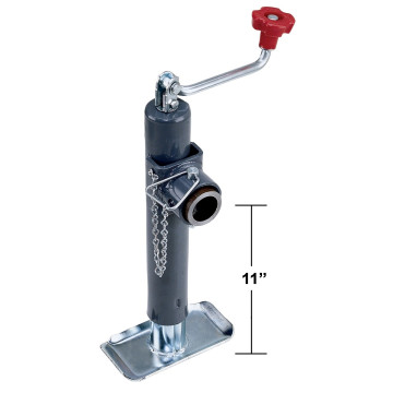 Trailer Jack - Swivel - 2,000 lb Capacity - Pipe Mount - 10" Travel