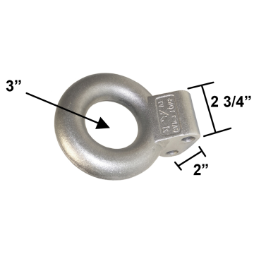 Buyers Lunette Eye for Adjustable Channel - 25,000 lbs.