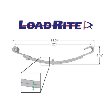 Trailer Leaf Spring - 2 Leaf - 600 lbs. Capacity