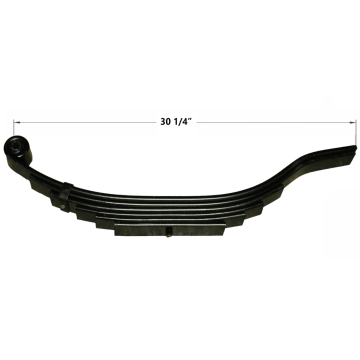 Trailer Spring - 6 Leaf - 2" Wide - 5/8" Eye Diameter - Rubber Bushing - 4,500 lbs. Capacity - Axle Capacity 9,000 lbs. - Compatible w/ 072-010-02